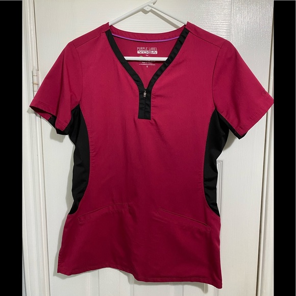 Purple Label Yoga by Healing Hands Scrub Top - Picture 1 of 2